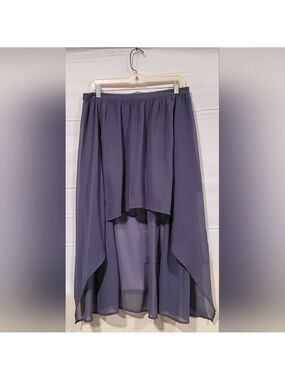 Rubbish Purple High-Low Maxi Skirt Medium